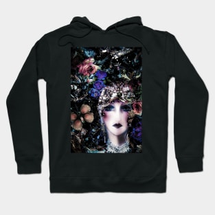 JEWEL ART DECO FLAPPER BIRDS,BUTTERFLIES,AND ROSES COLLAGE Hoodie